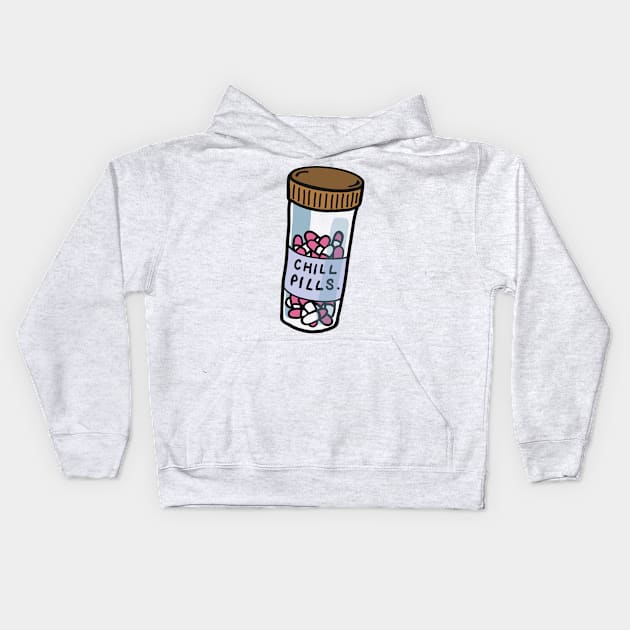 Chill Pills / Funny Illustration Design Kids Hoodie by DankFutura